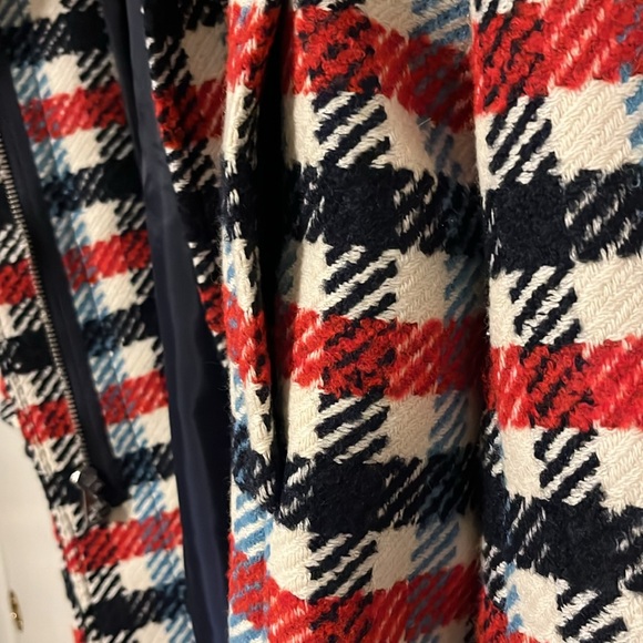 Banana Republic Italian plaid stadium coat   LIKE NEW! Worn once 1/2 tag on - Picture 7 of 13